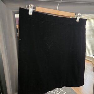 J. Crew Classic Black Velvet Mini Skirt